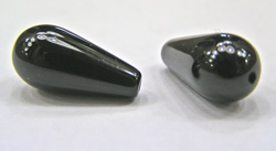  --CLEARANCE--  black onyx 16.5mm x 8mm drop bead 