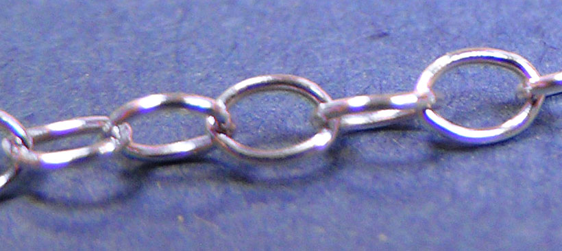  cm's - SOLD IN METRIC LENGTHS -  sterling silver 2.9mm x 2mm cable link chain 