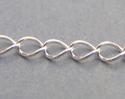  cm's - SOLD IN METRIC LENGTHS - sterling silver 3.5mm curb chain 