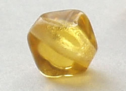  czech topaz 6mm glass bicone bead (50ps) 