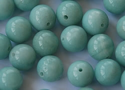  short 1/2 string of amazonite 6mm round beads - approx 30 beads per string 