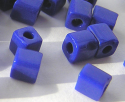  grams of opaque vivid blue miyuki shoji (#sb414) 4mm cube bead - sold per gram - aprox 10 beads per gram (pp12g) 