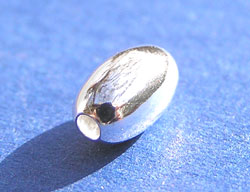  <21.15g/100> sterling silver 6.7mm x 4mm oval bead 