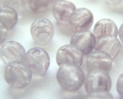  --CLEARANCE--  czech pale purple 3mm hurricane glass round bead 