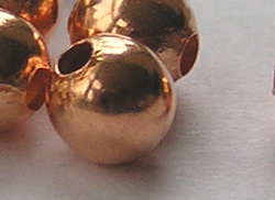  solid copper 4mm round beads 