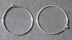  pairs of sterling silver stamped 925 18mm round hoops, wire is 0.8mm diameter 