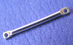  silver plated 23mm x 2mm bar connector 