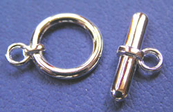  silver plated plain 13mm toggle clasp 
