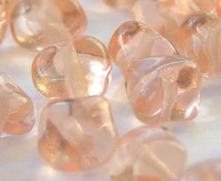  venetian glass 7mm-5mm (variable) light pink murano glass pebble *** QUANTITY IN STOCK =54 *** 