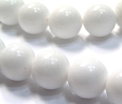  --CLEARANCE-- white mountain jade (dolomite marble) 14mm round bead 