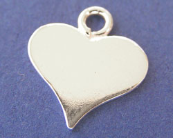  <31.85g/100> sterling silver, 12mm x 10mm x 0.8mm heart tag 