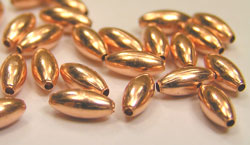 copper 7mm x 3.2mm oval bead 