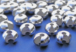  silver plated, nickel free, 7mm crimp cover 