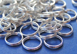  silver plated 7.5mm diameter split ring 