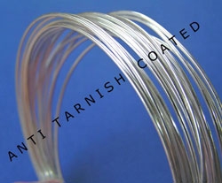  ANTI TARNISH: wire diameter 1mm, length 4 meters, silver plated round copper wire 