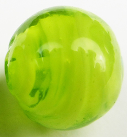  venetian murano lime green glass over white clouds 8mm round bead *** QUANTITY IN STOCK =22 *** 