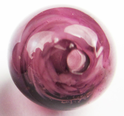  venetian murano amethyst glass over white clouds 8mm round bead *** QUANTITY IN STOCK =24 *** 