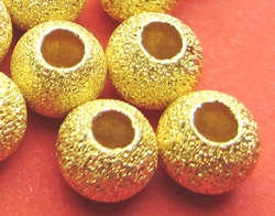  vermeil 6mm laser cut round bead [vermeil is gold plated sterling silver] 