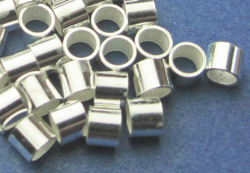  <4.0g/100> sterling silver 2.5mm x 2mm crimps, 2.1mm holes 