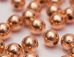  solid copper 6mm round beads 