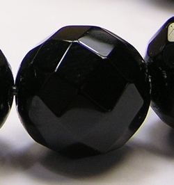  onyx 20mm faceted round beads - sold singly, buy as few or as many as you need 