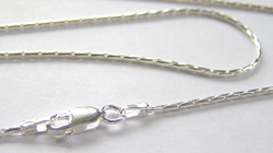  ready made sterling silver necklace - 18 inch length - cardano chain is good width at 1.3mm diameter 