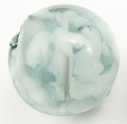  venetian murano slate grey glass over white clouds 8mm round bead *** QUANTITY IN STOCK =4 *** 