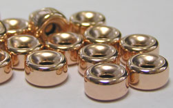  --CLEARANCE--  ROSE GOLD FILLED 14/20, 8mm x 4.3mm rondelle bead, 2mm hole 