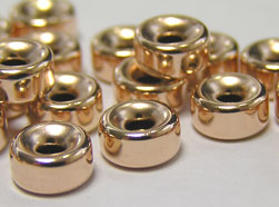  ROSE GOLD FILLED 14/20, 5mm x 2.8mm rondelle bead, 1.2mm hole 