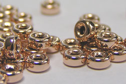  ROSE GOLD FILLED 14/20, 3mm x 1.65mm rondelle bead, 1mm hole 