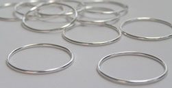  sterling silver 20mm diameter, 18 gauge (approx 1mm) closed jump ring 