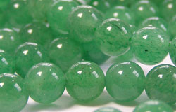  string green aventurine 8mm round beads - approx 50 per strand 