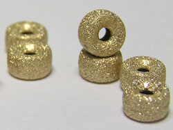  gold fill 14/20, 6mm x 3.6mm laser cut rondelle bead, 1.5mm hole 