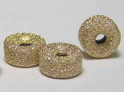  --CLEARANCE--  gold filled 14/20, 8mm x 4.3mm laser cut rondelle bead, 2mm hole 