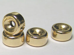  --CLEARANCE--  gold fill 14/20, 8mm x 4.3mm rondelle bead, 2mm hole 