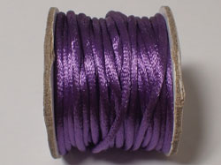  10 meter reel of rich purple tightly woven 2mm multistranded satin 