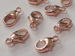  <59g/100> ROSE VERMEIL, stamped 925, 11mm x 6mm  oval lobster clasp, 1 micron plating for increased durability [vermeil is gold plated sterling silver] 