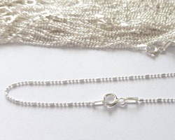  sterling silver, stamped 925, 16 inch length - ball & bars chain, balls have 1mm diameter, very flexible, perfect for pendants 