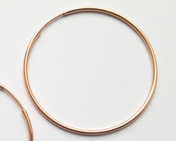  pairs of ROSE GOLD FILL 38mm round hoops  with 1/20 14K stamp 