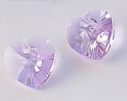  swarovski 6228 10mm violet heart pendant 