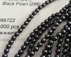  swarovski 5810 black 4mm pearl bead (100ps) 