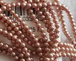  swarovski 5810 rose gold 4mm pearl bead (100ps) 