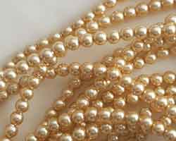  swarovski 5810 gold 4mm pearl bead (100ps) 