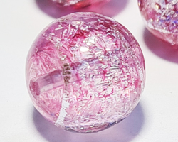  venetian murano rubino glass with silver sparkles 12mm dichroic round bead *** QUANTITY IN STOCK =20 *** 