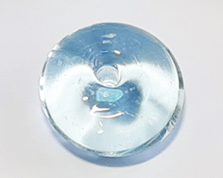  venetian murano light aquamarine glass 13mm rondelle bead *** QUANTITY IN STOCK =20 *** 