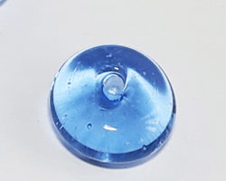  venetian murano aquamarine glass 13mm rondelle bead *** QUANTITY IN STOCK =20 *** 