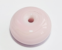  venetian murano opaque pink glass 13mm rondelle bead *** QUANTITY IN STOCK =10 *** 