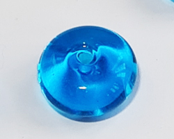  venetian murano vivid aqua glass 13mm rondelle bead *** QUANTITY IN STOCK =20 *** 
