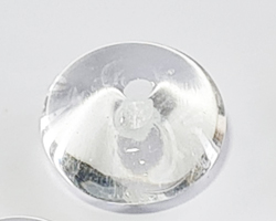  venetian murano clear glass 13mm rondelle bead *** QUANTITY IN STOCK =20 *** 
