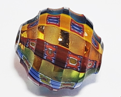  venetian murano multi-coloured glass 20mm blown round bead *** QUANTITY IN STOCK =30*** 
